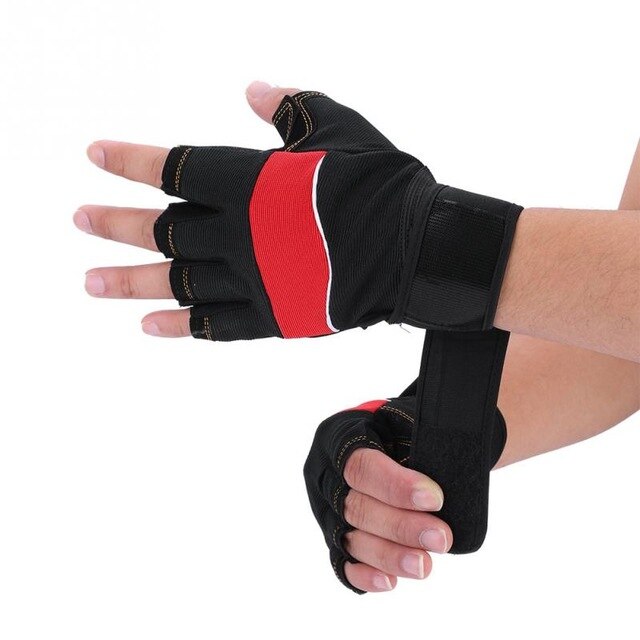Men Women PU Fitness Gloves Half Finger Weight Lifting Gloves