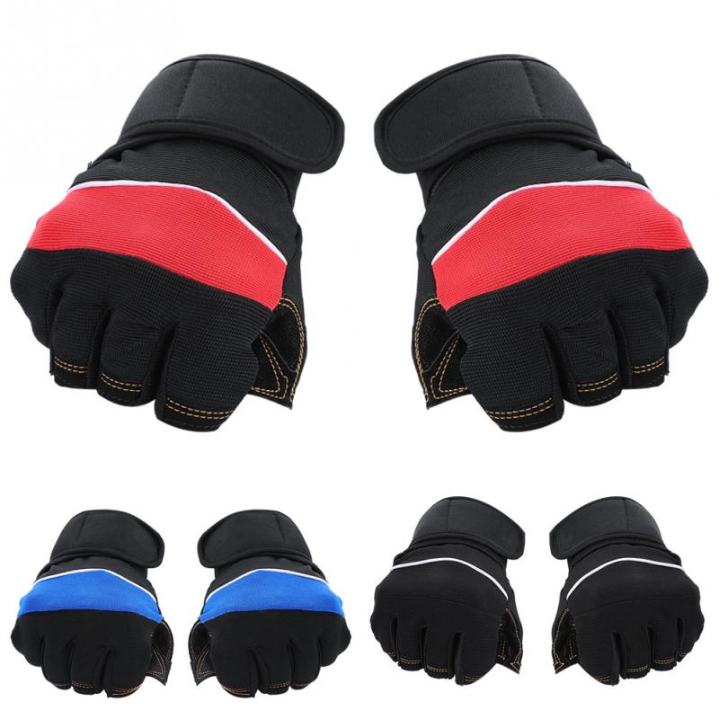 Men Women PU Fitness Gloves Half Finger Weight Lifting Gloves