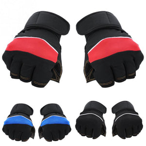 Men Women PU Fitness Gloves Half Finger Weight Lifting Gloves